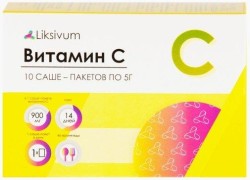 Витамин С шипучий порошок, Liksivum (Ликсивум) пор. шип. 900 мг / 5 г №10 БАД к пище саше