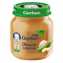 Пюре, Gerber (Гербер) 130 г овощной салатик