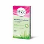 Восковые полоски для депиляции, Veet (Вит) 12 шт для сухой кожи