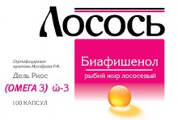 Рыбий жир, Биафишенол капсулы 300 мг 100 шт лососевый