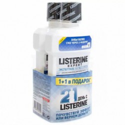 Ополаскиватель для полости рта, Listerine (Листерин) 250 мл №2 Эксперт экспертное отбеливание мятный 1 + 1 в подарок