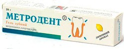 Метродент, гель стоматологический 20 г 1 шт с ароматом лимона