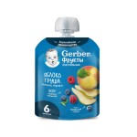 Пюре, Gerber (Гербер) 90 г Яблоко груша малина черника пауч