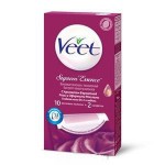 Восковые полоски для депиляции, Veet (Вит) 10 шт Суприм Эссенц с ароматом бархатной розы и эфирными маслами + 2 салфетки