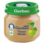 Пюре, Gerber (Гербер) 80 г яблоко с 4 мес