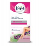 Восковые полоски для депиляции, Veet (Вит) 12 шт для нормальной кожи технология Изи-Гельвокс