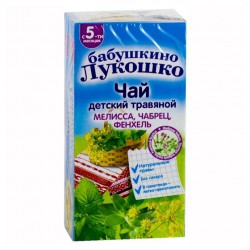 Чай детский травяной, Бабушкино лукошко фильтр-пакет 1 г 20 шт мелисса чабрец фенхель с 5 мес