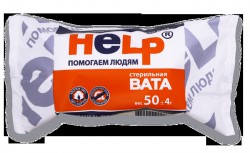 Вата стерильная хирургическая, Help (Хелп) 50 г